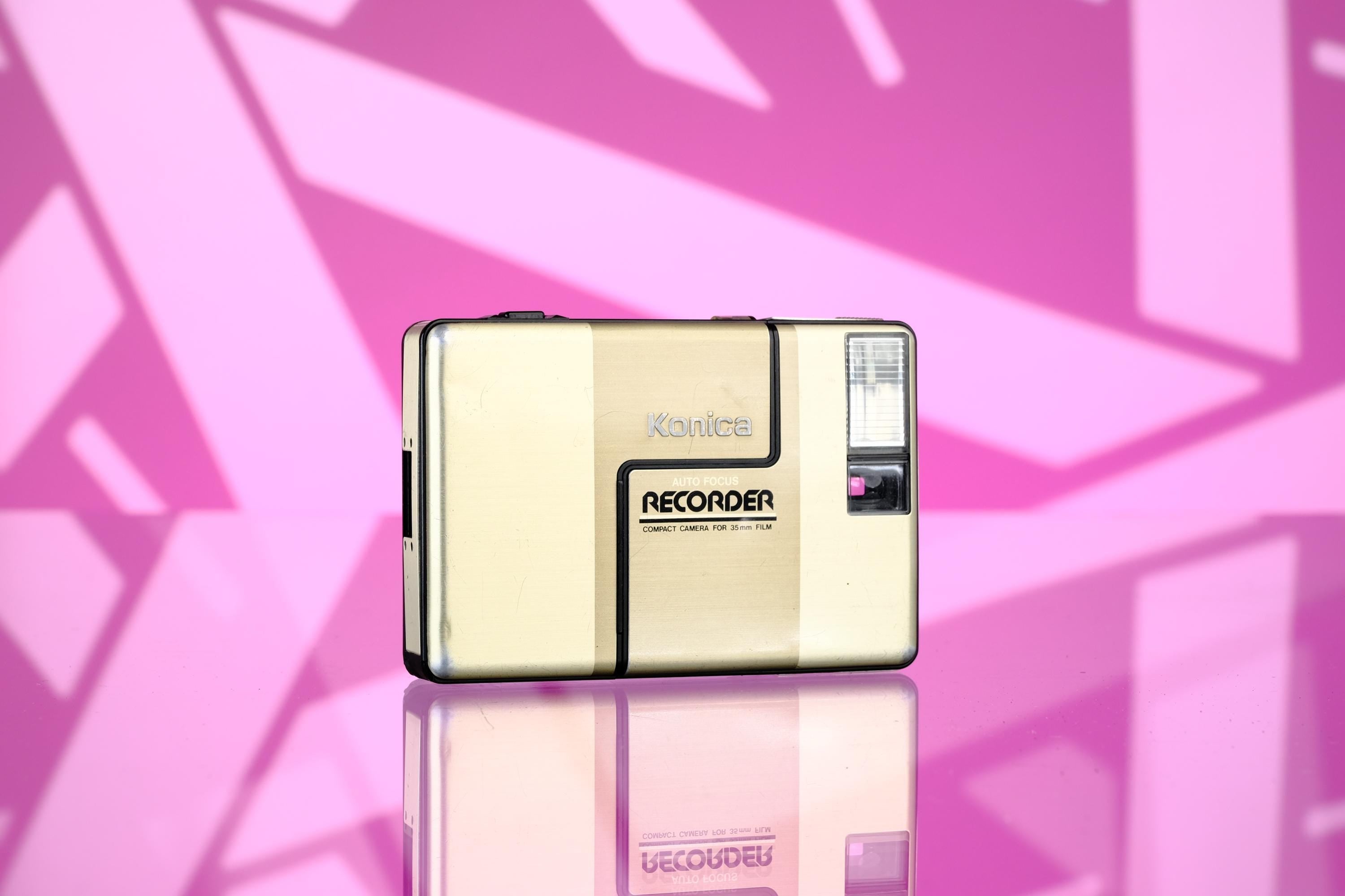 Konica Recorder 35mm Half Frame Point & Shoot Camera - Champagne