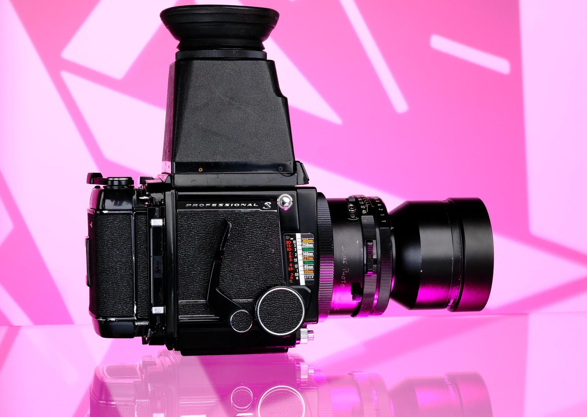 Mamiya RB67 Pro S 6x7 Medium Format SLR w/ 120 back, Chimney Finder + 180mm f/4.5 Lens