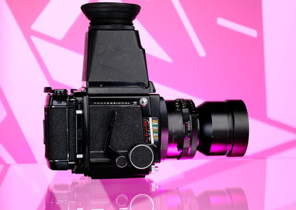 Mamiya RB67 Pro S 6x7 Medium Format SLR w/ 120 back, Chimney Finder + 180mm f/4.5 Lens