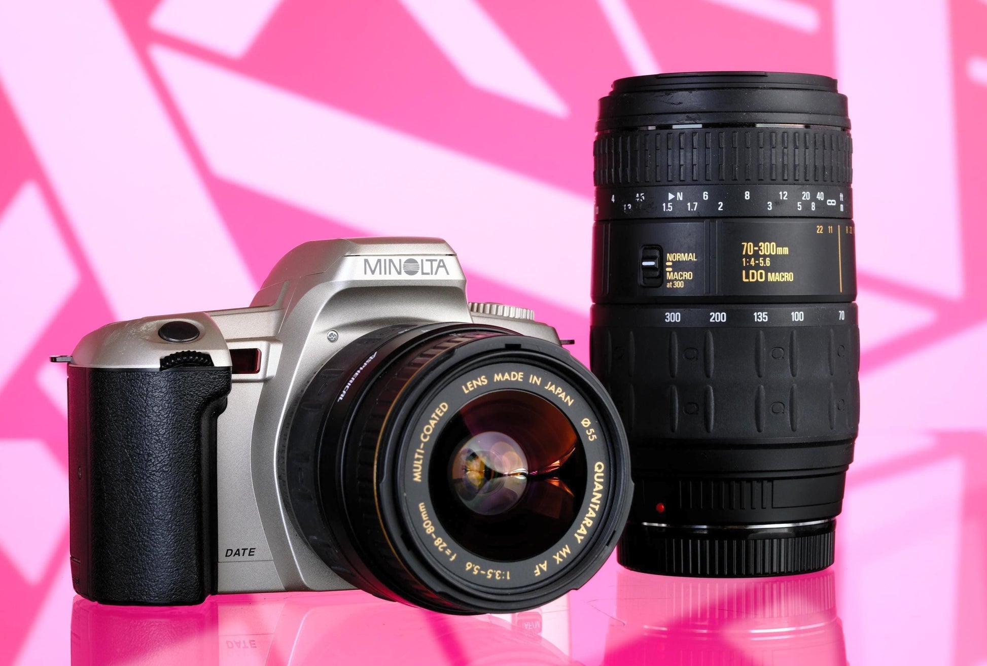 Minolta STsi 35mm Autofocus SLR Camera + 28-80mm f/3.5-5.6 Zoom Lens, 70-300mm LDO Macro Lens