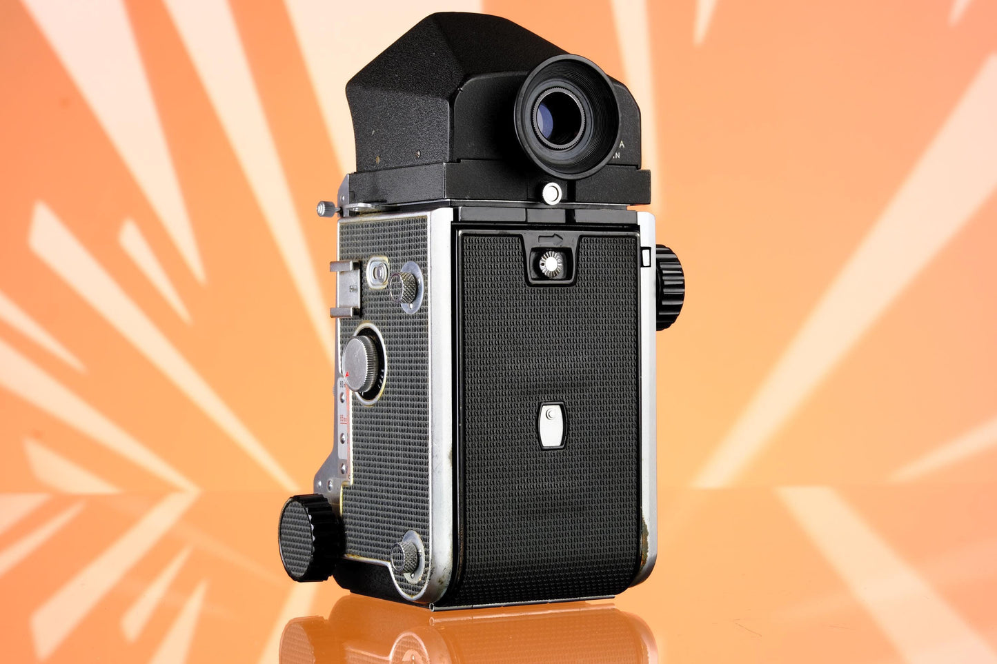 Mamiya C22 TLR + 80mm f/2.8 and Prism Viewfinder