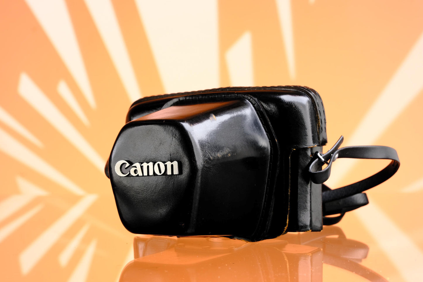 Canon FTb Leather Camera Case + Half Case w/ Strap OEM Vintage