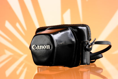 Canon FTb Leather Camera Case + Half Case w/ Strap OEM Vintage
