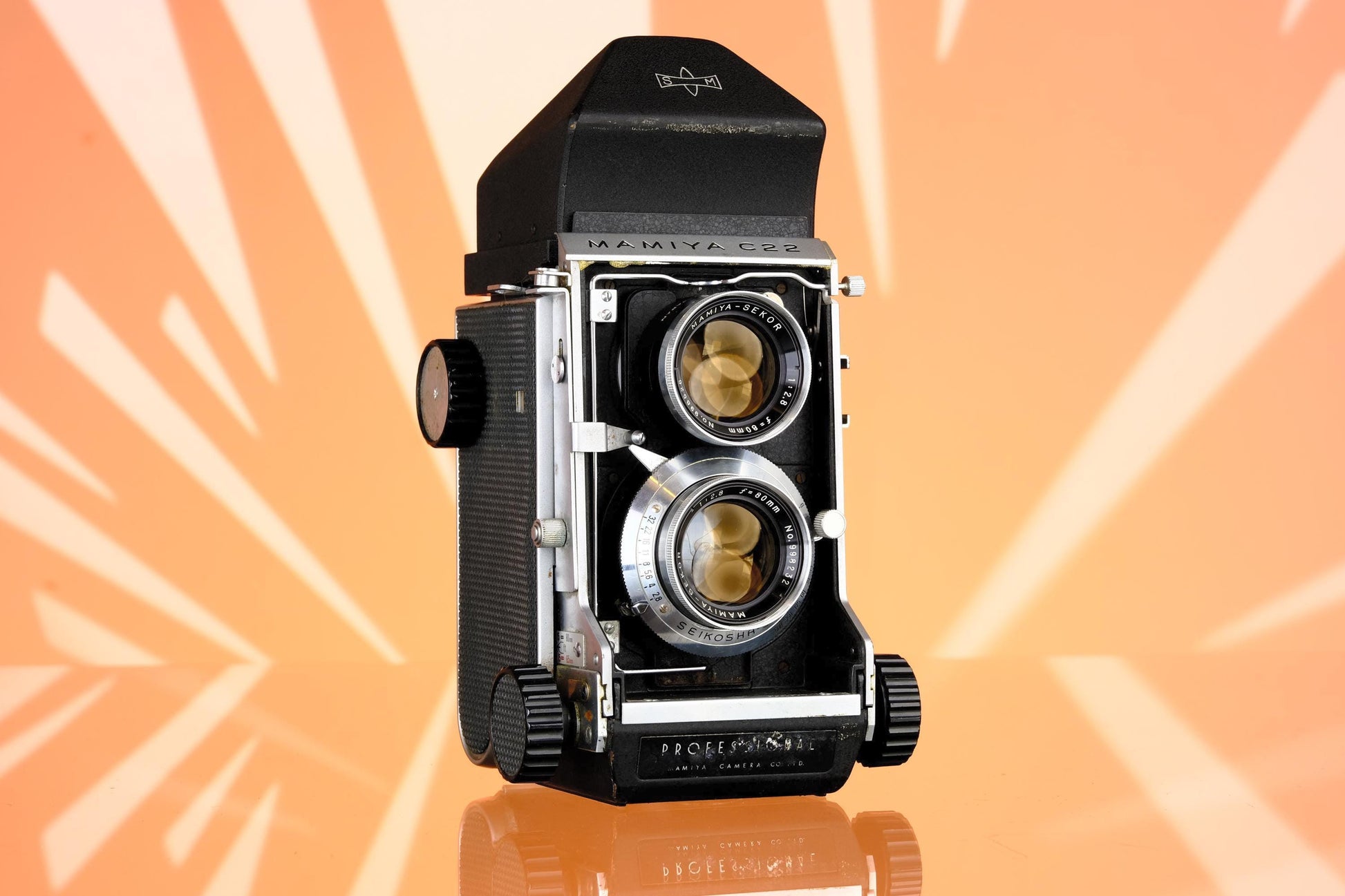Mamiya C22 TLR + 80mm f/2.8 and Prism Viewfinder