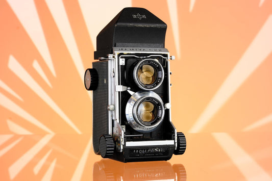 Mamiya C22 TLR + 80mm f/2.8 and Prism Viewfinder