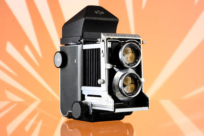 Mamiya C22 TLR + 80mm f/2.8 and Prism Viewfinder