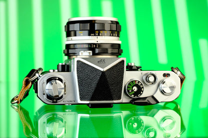 Nikon F2 w/Meterless Prism 35mm SLR Camera + 50mm f/2 Nikkor H Lens