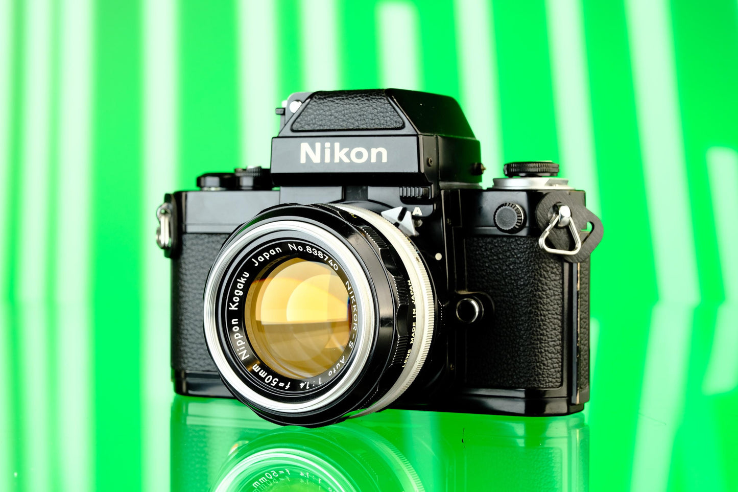 Nikon F2A Black Paint DP-11 Finder 35mm SLR + 50mm f/1.4 Lens