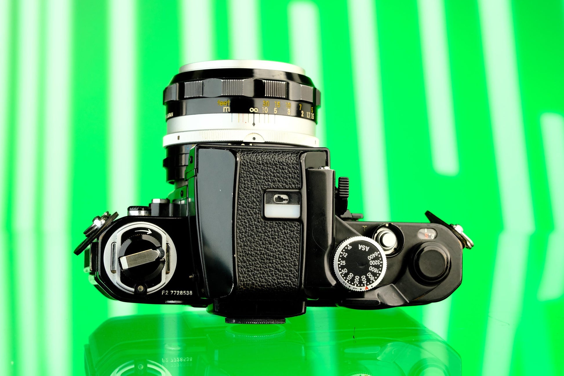 Nikon F2A Black Paint DP-11 Finder 35mm SLR + 50mm f/1.4 Lens