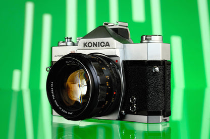 Konica Autoreflex T 35mm SLR + 57mm f/1.4 lens