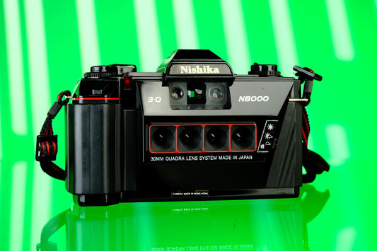 Nishika N8000 4 Lens 3D Gif 35mm Film Camera Tested Working!
