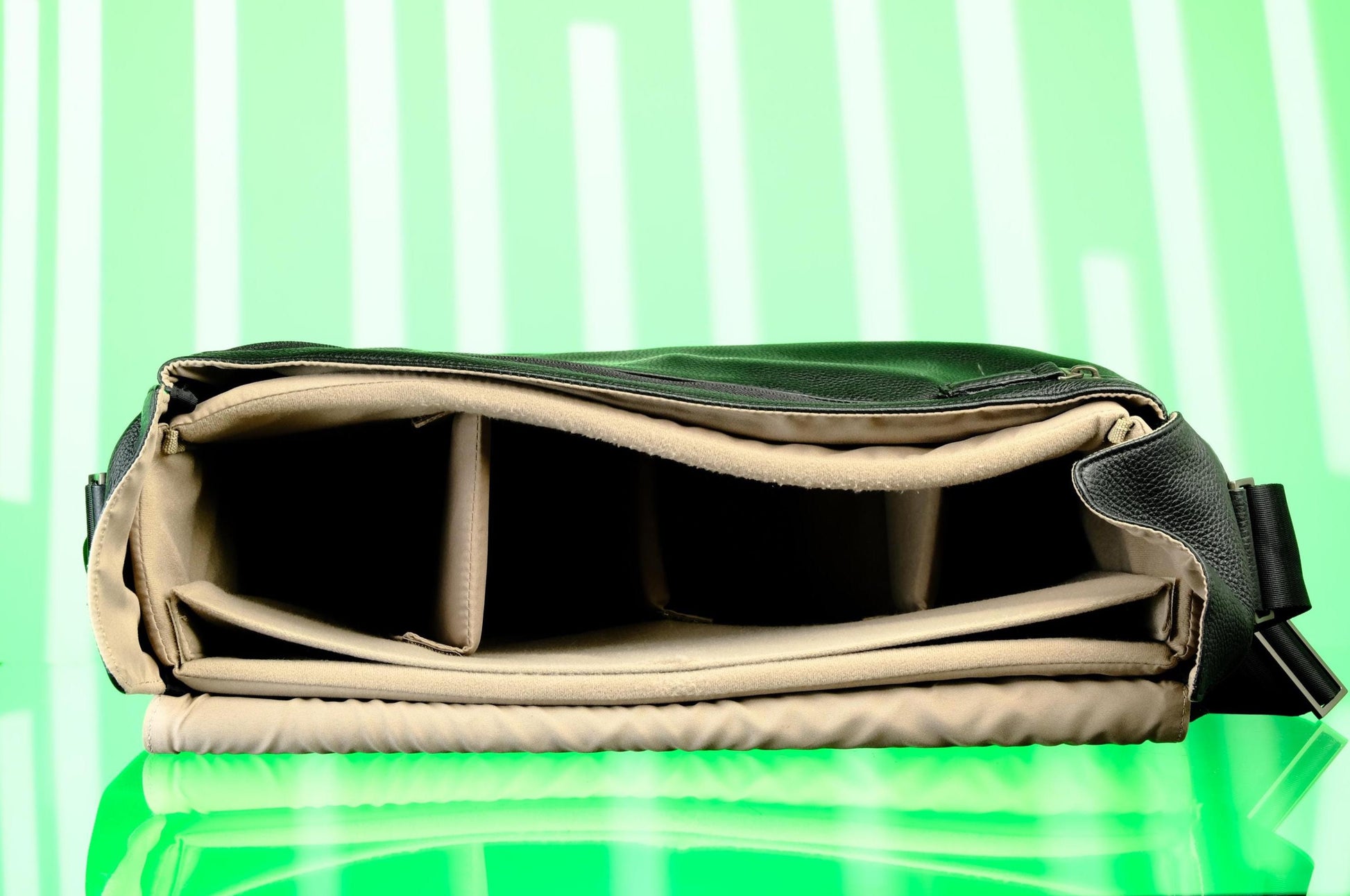 Delsey Corium 7 DSLR Camera Black Leather Shoulder Bag