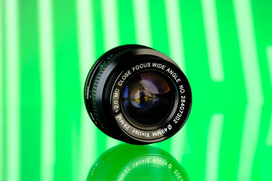 Vivitar 28mm f/2 MC Close Focus Wide Angle Lens - Pentax K Mount
