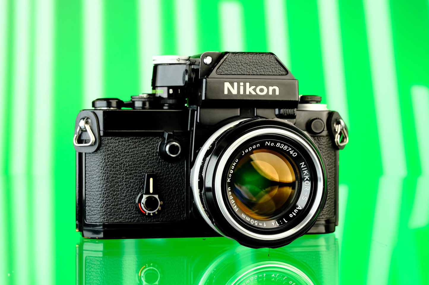 Nikon F2A Black Paint DP-11 Finder 35mm SLR + 50mm f/1.4 Lens