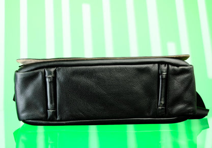 Delsey Corium 7 DSLR Camera Black Leather Shoulder Bag