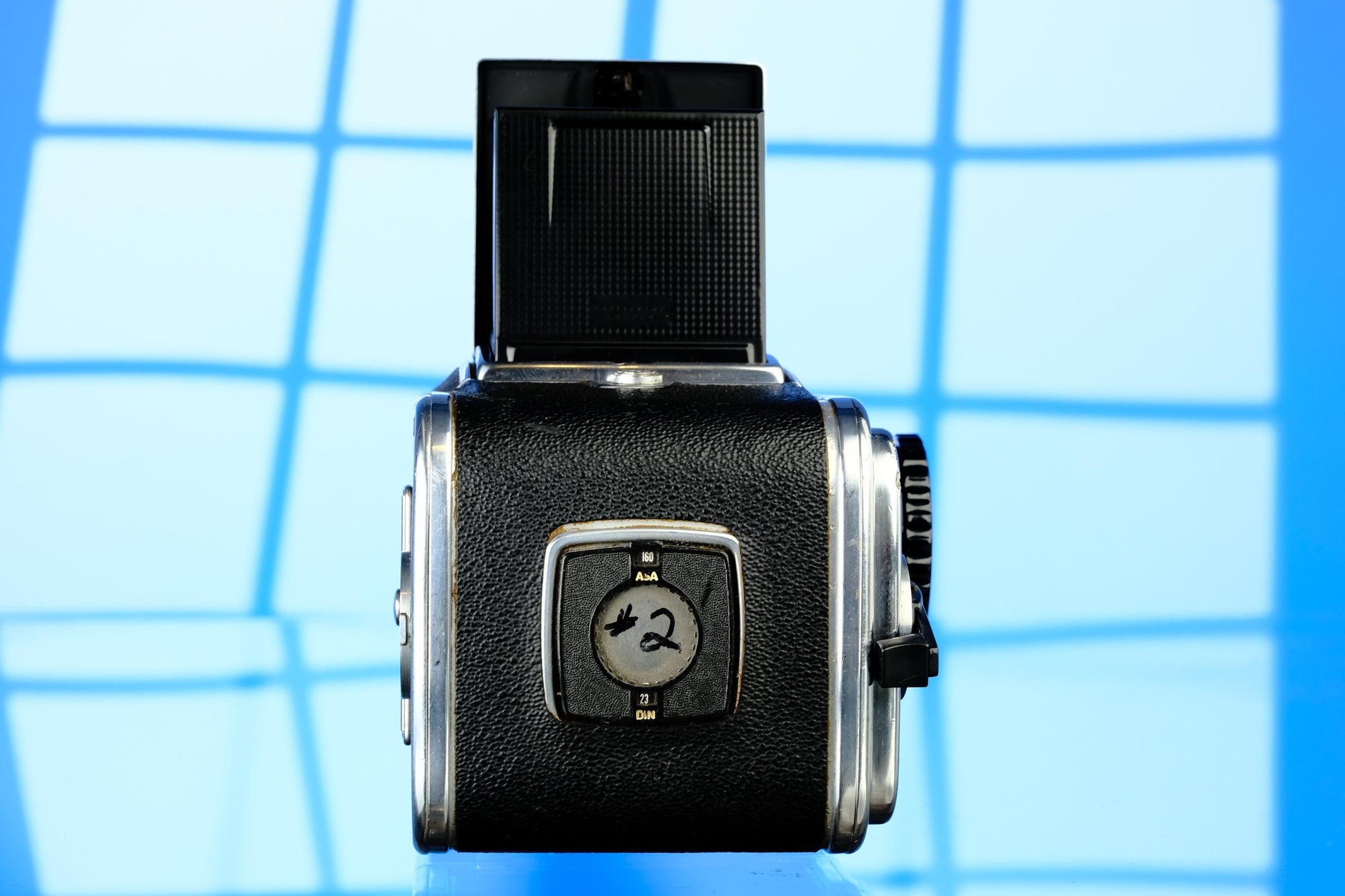 Hasselblad 500cm 6x6 SLR + 80mm f/2.8 CF Lens, A12 Back, Waist level Viewfinder