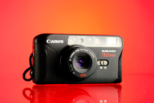 Canon Sure Shot Telemax Date 35mm Point and Shoot Film Camera
