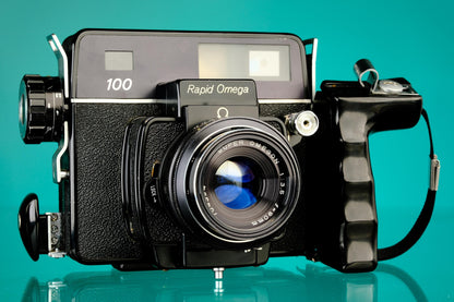 Koni Omega Rapid 100 Rangefinder Film Camera + 90mm f/3.5 Super Omegon Lens