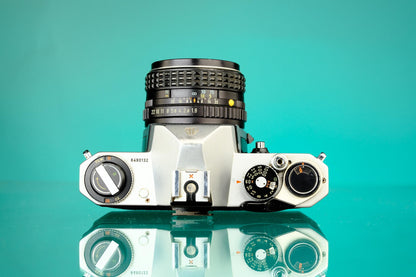 Pentax KM 35mm SLR + 50mm f/2.0 Lens - Read