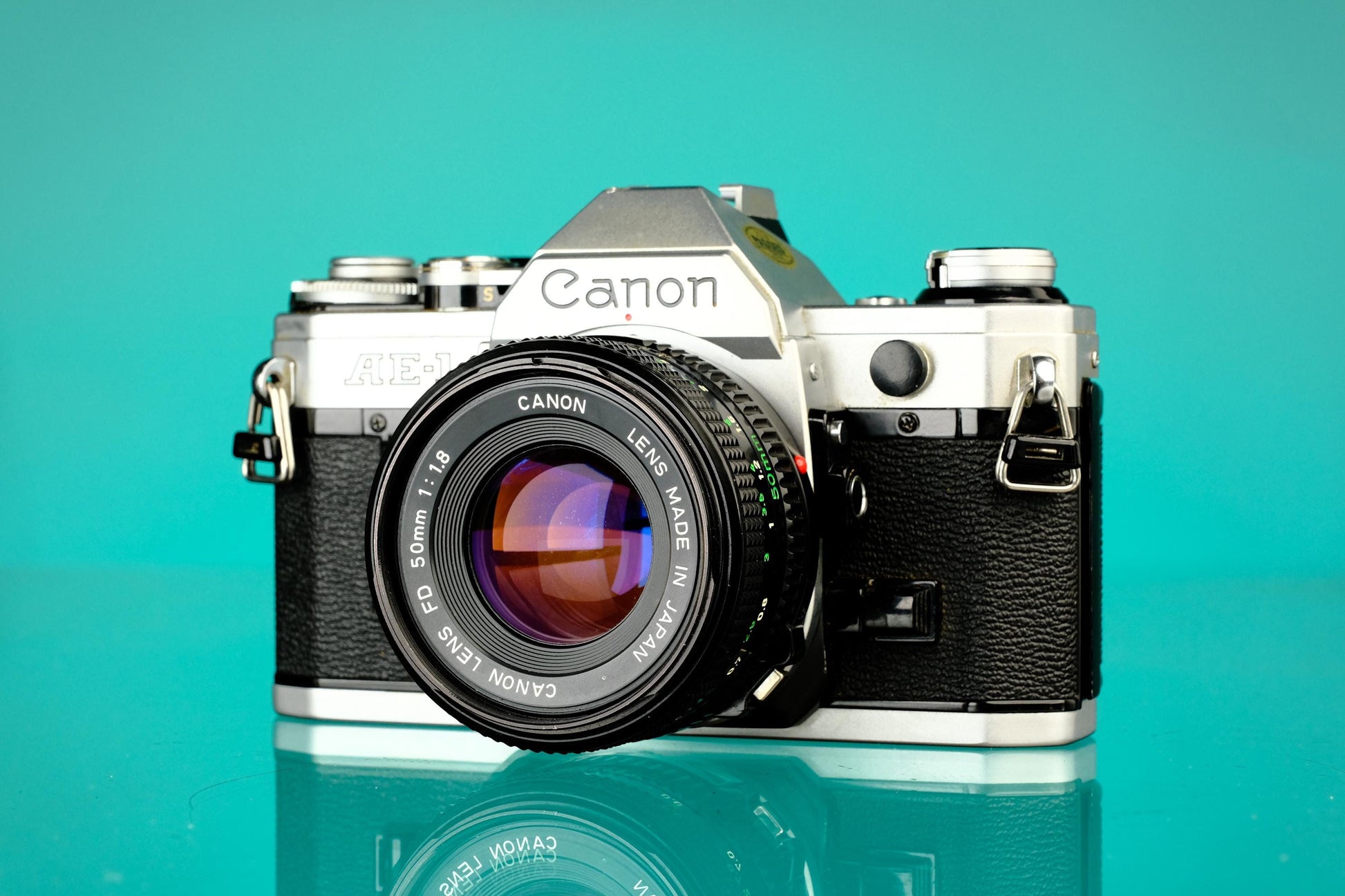 Canon AE-1 35mm SLR Film Camera + Canon 50mm f/1.8 FD Lens