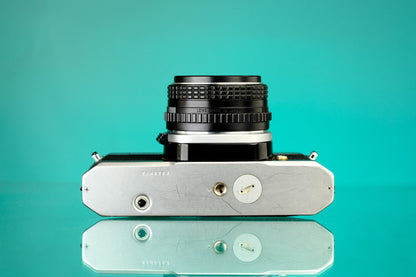 Pentax K1000 35mm SLR Film Camera + Pentax M 50mm f/2 K Lens