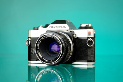 Olympus OmG 35mm SLR w/ Olympus 50mm f/3.5 Auto-Macro OM Mount Lens