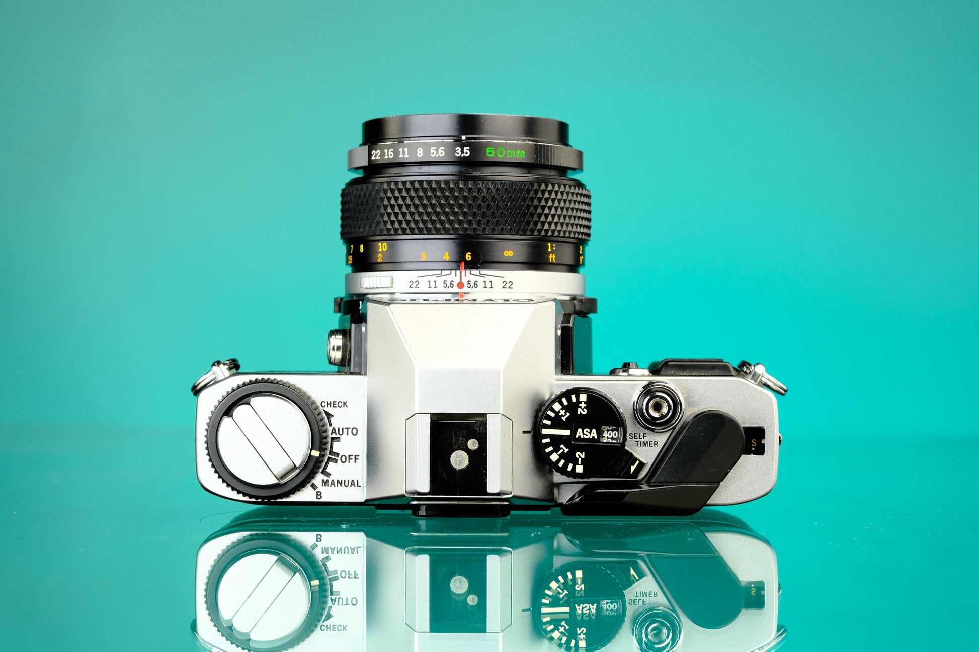 Olympus OmG 35mm SLR w/ Olympus 50mm f/3.5 Auto-Macro OM Mount Lens