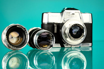 Voigltander Ultramatic 35mm SLR + Skoparex 35mm f/3.4, 50mm f/2.0 Septon, 135mm f/4 Super Dynarex Lenses