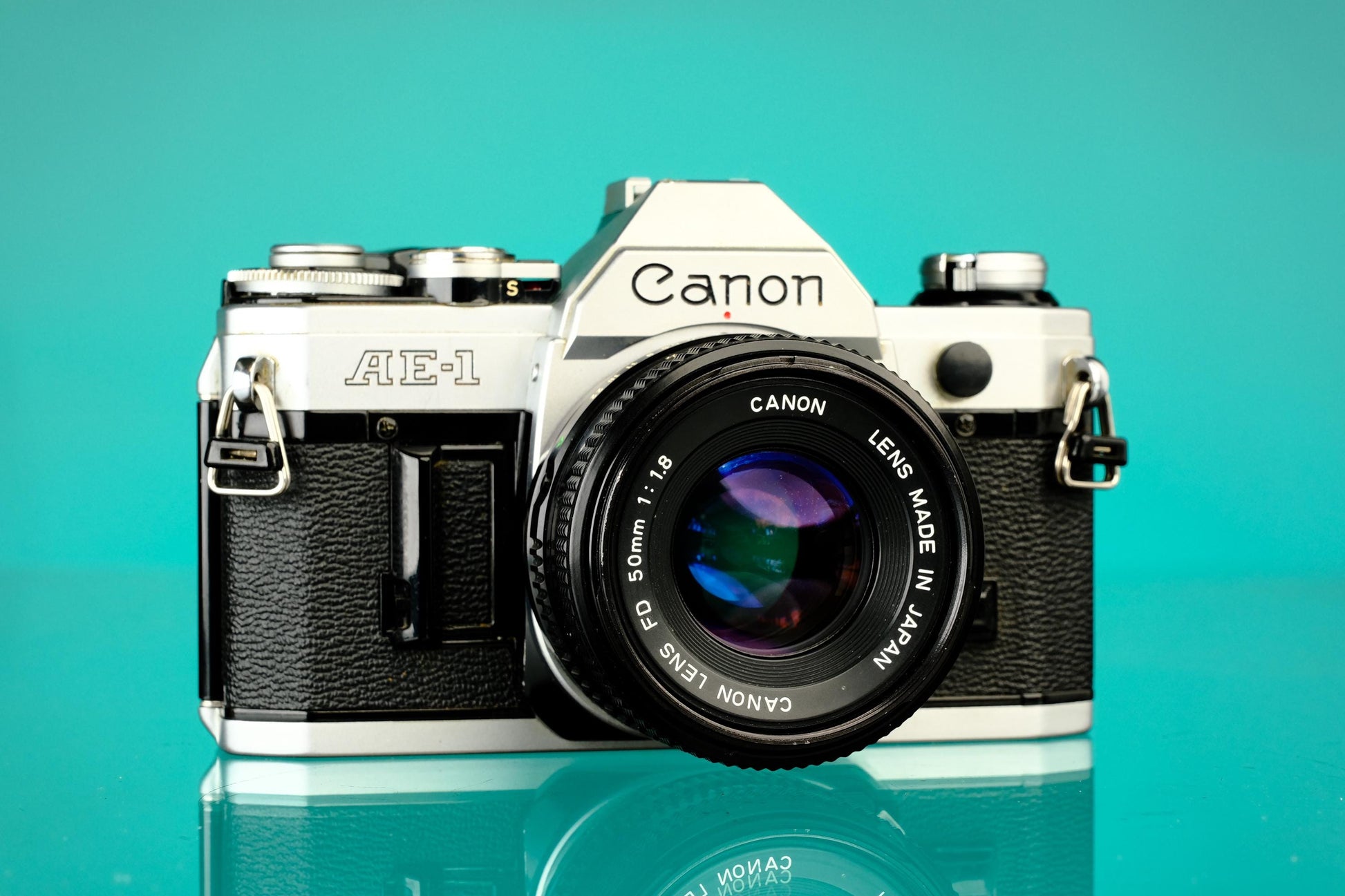 Canon AE-1 35mm SLR Film Camera + Canon 50mm f/1.8 FD Lens