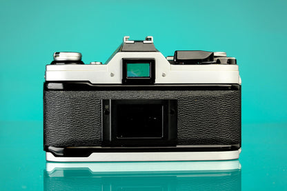 Canon AE-1 35mm SLR Film Camera + Canon 50mm f/1.8 FD Lens