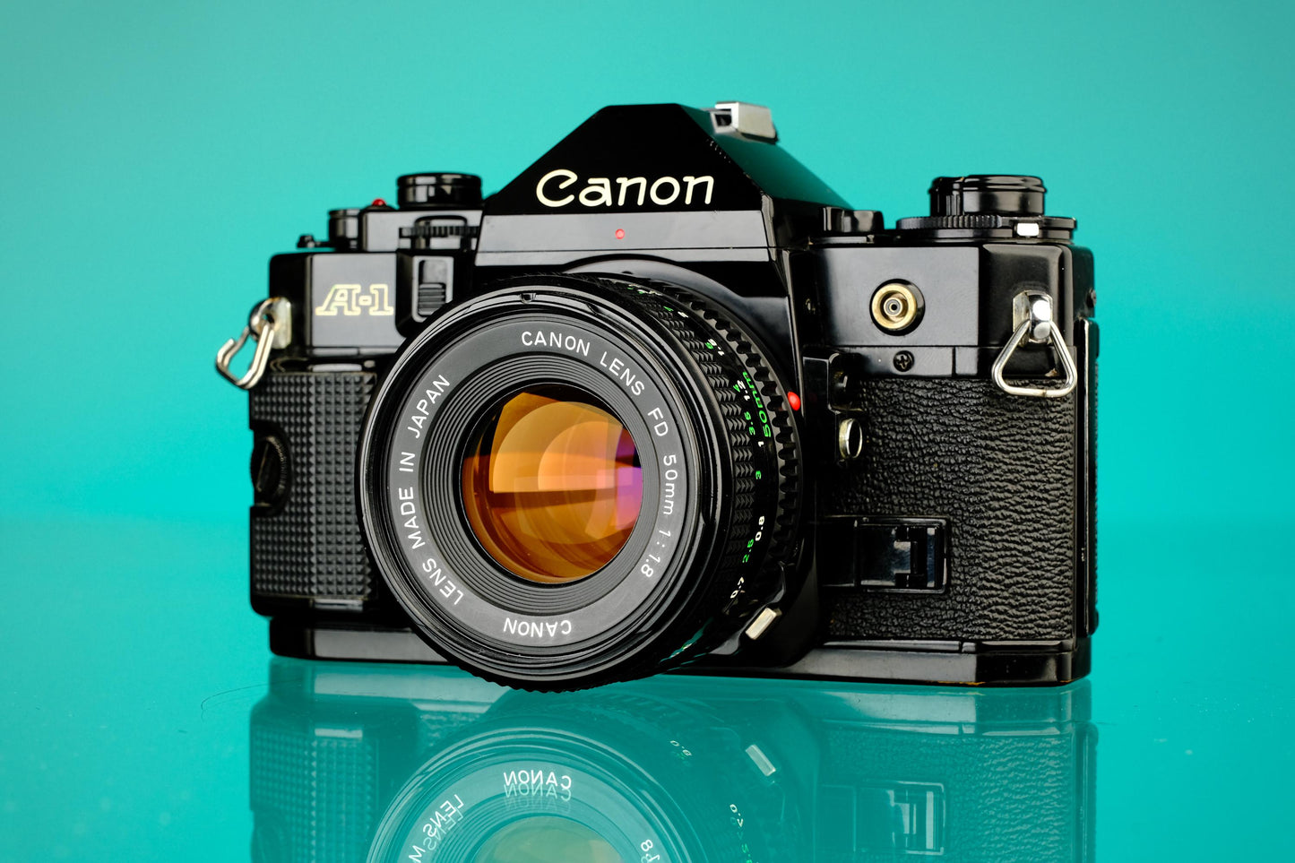 Canon A-1 35mm SLR Film Camera Body + Canon 50mm f/1.8 FD Lens