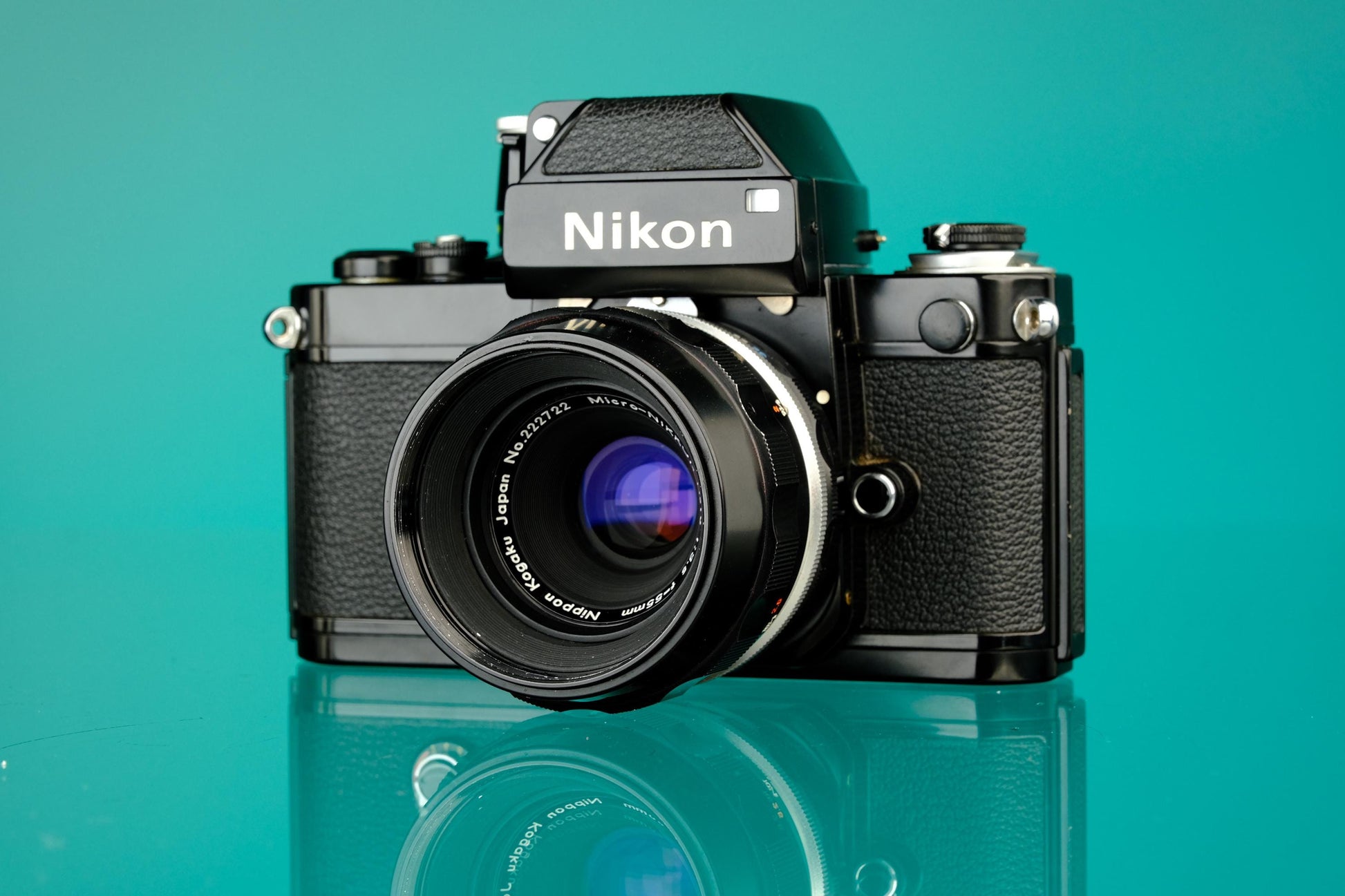 Nikon F2 35mm SLR w/ DP-1 Viewfinder + Micro Nikkor 55mm f/3.5 Lens