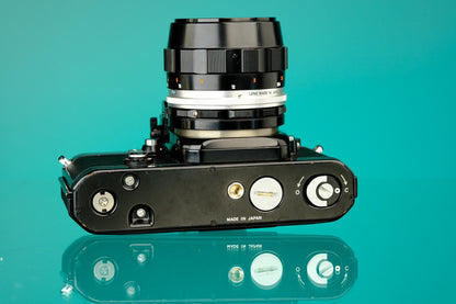 Nikon F2 35mm SLR w/ DP-1 Viewfinder + Micro Nikkor 55mm f/3.5 Lens