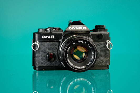 Olympus OM-4T 35mm SLR (Black) + 50mm f/1.8 Zuiko Lens