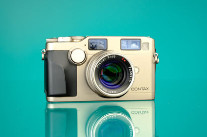 Contax G2 35mm Rangefinder Point and Shoot Film Camera + 45mm f/2