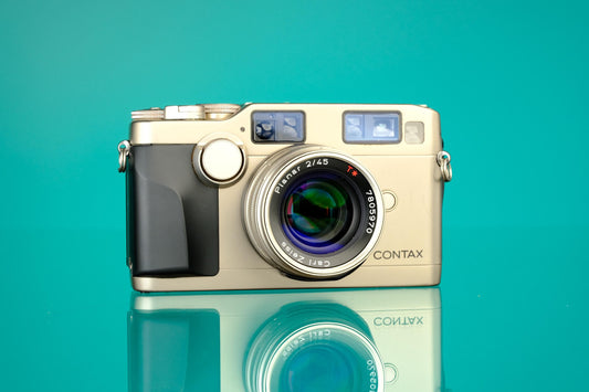 Contax G2 35mm Rangefinder Point and Shoot Film Camera + 45mm f/2