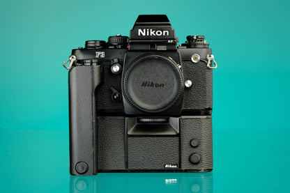 Nikon F3 HP 35mm SLR Film Camera + MD-4 Motor Drive Grip