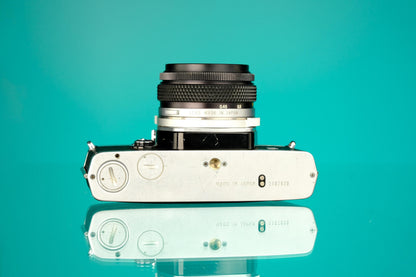 Olympus OM-1n 35mm SLR Film Camera + 50mm F/1.8