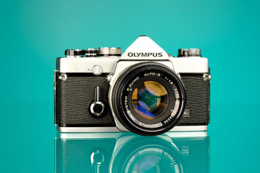 Olympus OM-1n 35mm SLR Film Camera + 50mm F/1.8