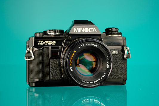 Minolta X-700 35mm SLR Film Camera + 50mm f/1.7 Rokkor-X Lens