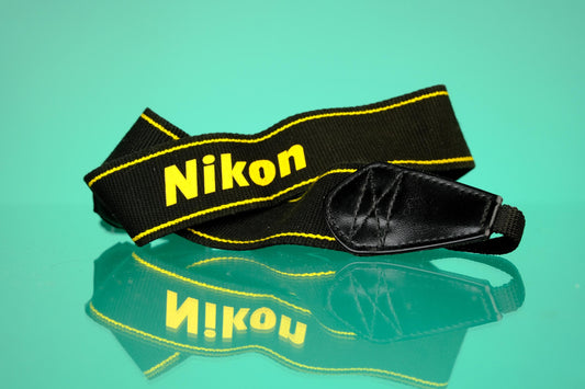 Nikon Camera Strap Yellow Logo