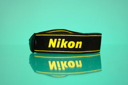Nikon Camera Strap Yellow Logo