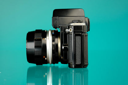 Nikon F2 35mm SLR w/ DP-1 Viewfinder + Micro Nikkor 55mm f/3.5 Lens