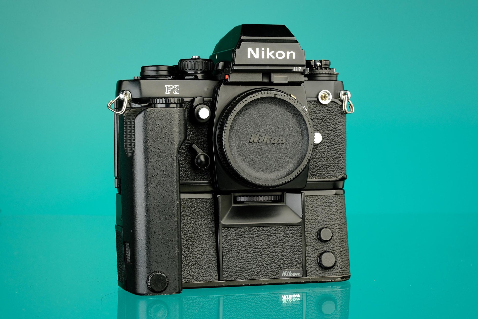 Nikon F3 HP 35mm SLR Film Camera + MD-4 Motor Drive Grip