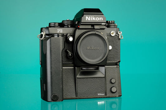 Nikon F3 HP 35mm SLR Film Camera + MD-4 Motor Drive Grip