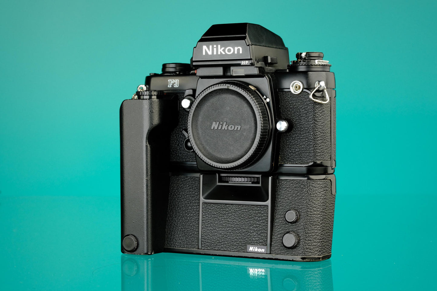 Nikon F3 HP 35mm SLR Film Camera + MD-4 Motor Drive Grip