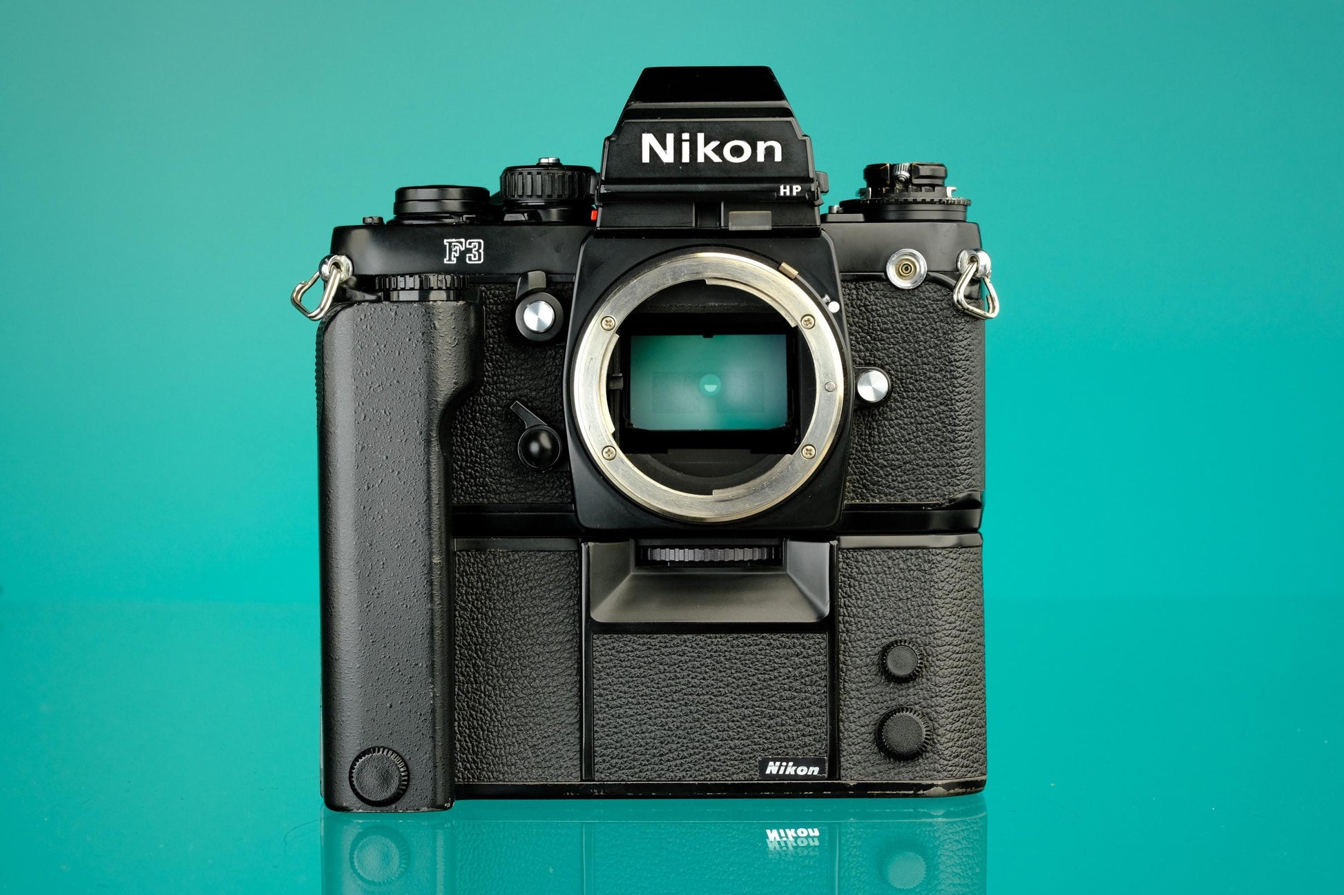 Nikon F3 HP 35mm SLR Film Camera + MD-4 Motor Drive Grip