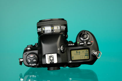 Nikon F100 35mm SLR + Nikon AF Nikkor 50mm f/1.4 Lens Kit