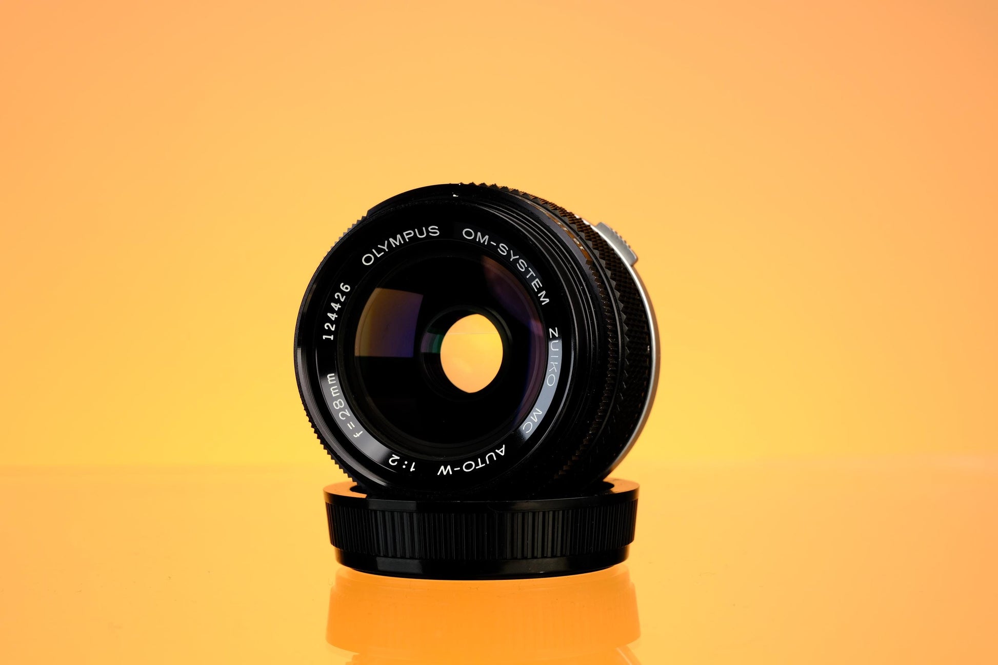 Olympus Zuiko 28mm f/2.0 w/ Hood & Case Late Model - OM Mount