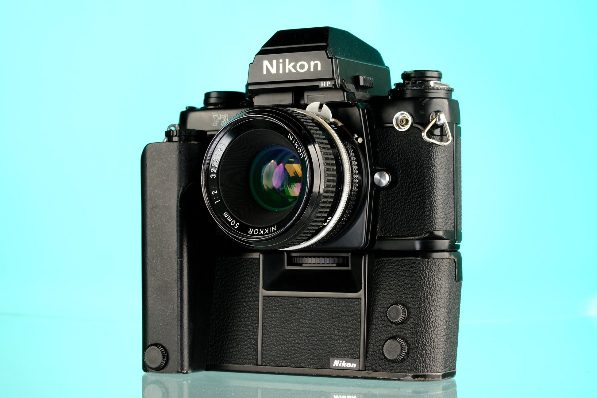 Nikon F3 HP 35mm SLR Film Camera + MD-4 Motor Drive Grip